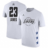 Lakers 23 Lebron James White 2019 NBA All Star Game Men's T Shirt,baseball caps,new era cap wholesale,wholesale hats